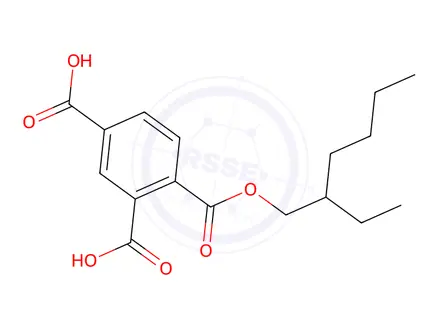 Chemical structure of 1(or 2)-(2-ethylhexyl) dihydrogen benzene-1,2,4-tricarboxylate