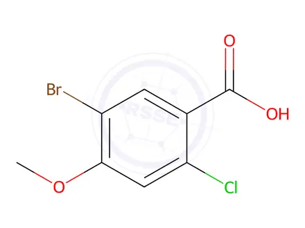 Chemical structure of 5-Bromo-2-chloro-4-methoxybenzoic acid