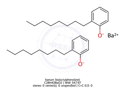 Chemical structure of barium bis(octylphenolate)
