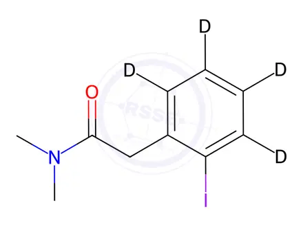 Chemical structure of 2-(2-Iodophenyl-d4)-N,N-dimethylacetamide