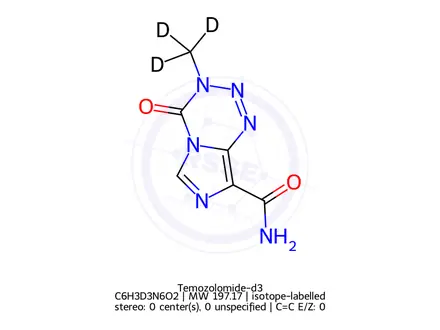 Chemical structure of Temozolomide-d3