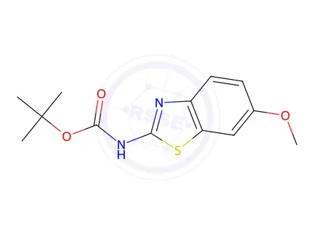 Chemical structure of (6-Methoxy-benzothiazol-2-yl)-carbaMic acid tert-butyl ester