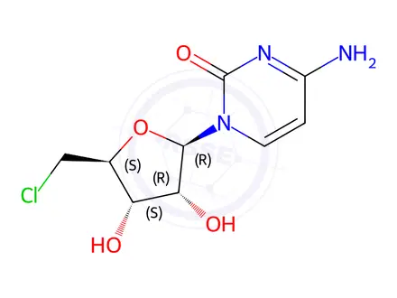 Chemical structure of 5-Chloro-5`-Deoxycytidine