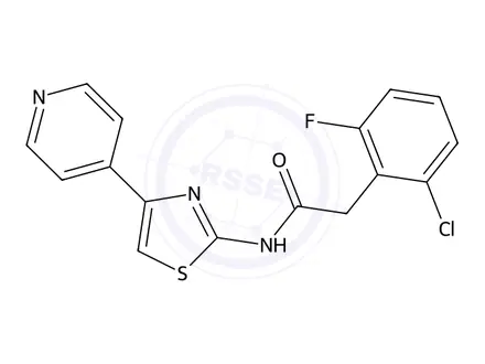 Chemical structure of 2-(2-Chloro-6-fluorophenyl)-N-(4-(pyridin-4-yl)thiazol-2-yl)acetamide
