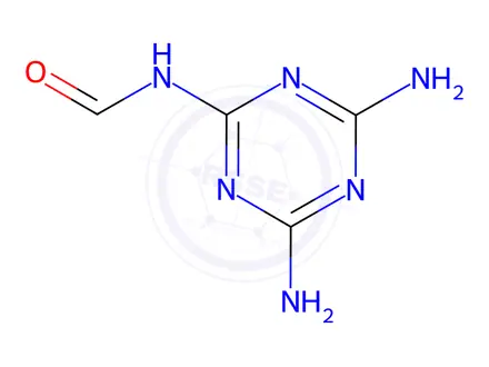 Chemical structure of N-(4,6-Diamino-1,3,5-triazin-2-yl)formamide)