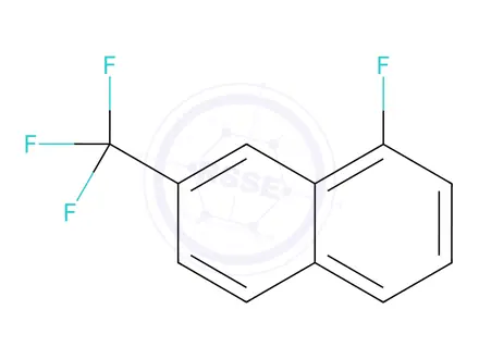 Chemical structure of Naphthalene, 1-fluoro-7-(trifluoromethyl)-