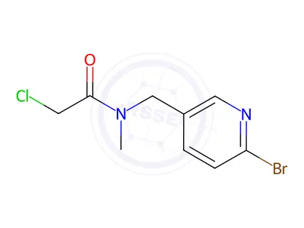 Chemical structure of N-((6-Bromopyridin-3-yl)methyl)-2-chloro-N-methylacetamide