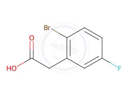 Chemical structure of 2-Bromo-5-fluorophenylacetic acid
