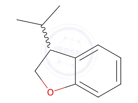 Chemical structure of Benzofuran,2,3-dihydro-3-(1-methylethyl)-(9CI)