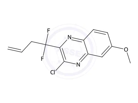 Chemical structure of 3-Chloro-2-(1,1-difluorobut-3-en-1-yl)-6-methoxyquinoxaline