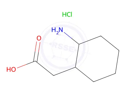 Chemical structure of 2-(2-Aminocyclohexyl)acetic acid hydrochloride