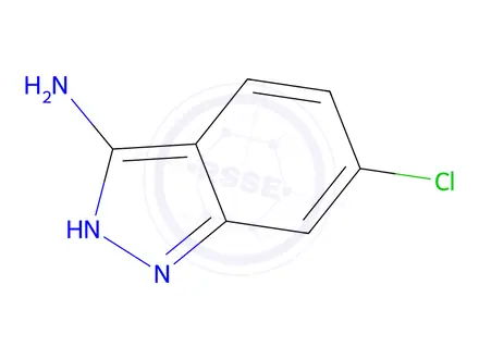Chemical structure of 3-Amino-6-chloro-1H-indazole