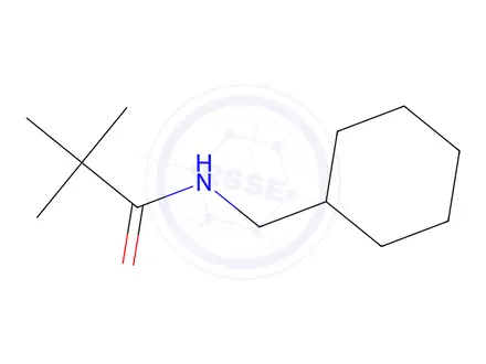 Chemical structure of N-(cyclohexylmethyl)pivalamide
