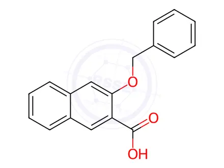 Chemical structure of 2-Naphthalenecarboxylic acid, 3-(phenylmethoxy)-