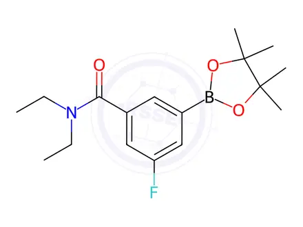 Chemical structure of N,N-Diethyl-3-fluoro-5-(4,4,5,5-tetramethyl-1,3,2-dioxaborolan-2-yl)benzamide