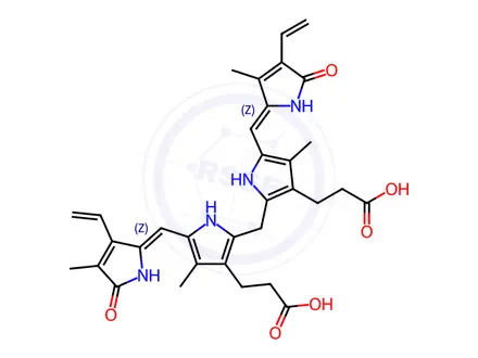 Chemical structure of Bilirubin