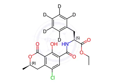 Chemical structure of Ochratoxin C-d5
