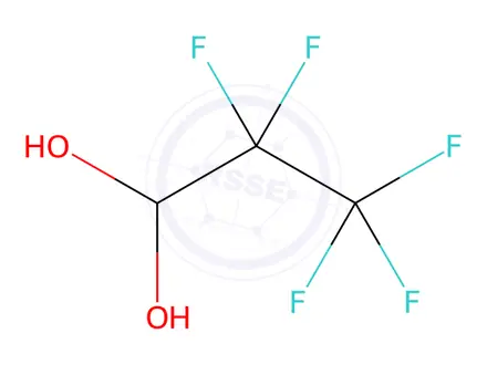 Chemical structure of PENTAFLUOROPROPIONALDEHYDE HYDRATE