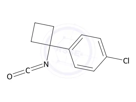 Chemical structure of 1-Chloro-4-(1-isocyanatocyclobutyl)benzene
