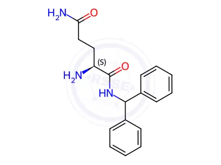Chemical structure of (2S)-2-Amino-N1-(diphenylmethyl)pentanediamide