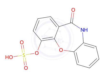 Chemical structure of 4-(Sulfooxy)dibenz[b,f][1,4]oxazepin-11(10H)-one