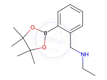 Chemical structure of N-(2-(4,4,5,5-Tetramethyl-1,3,2-dioxaborolan-2-yl)benzyl)ethanamine
