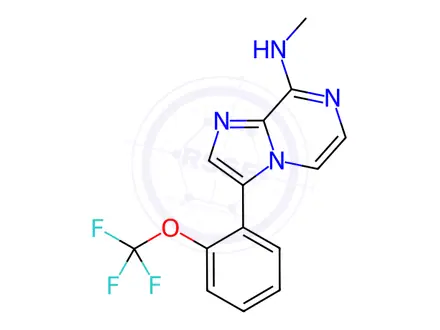 Chemical structure of N-Methyl-3-(2-(trifluoromethoxy)phenyl)imidazo[1,2-a]pyrazin-8-amine