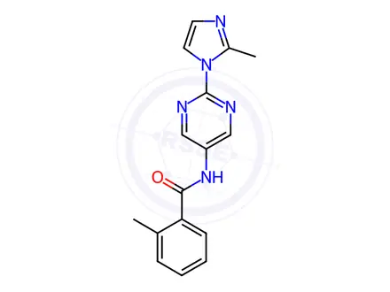 Chemical structure of 2-Methyl-N-(2-(2-methyl-1H-imidazol-1-yl)pyrimidin-5-yl)benzamide