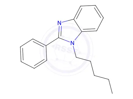 Chemical structure of 1-n-Pentyl-2-phenylbenzimidazole