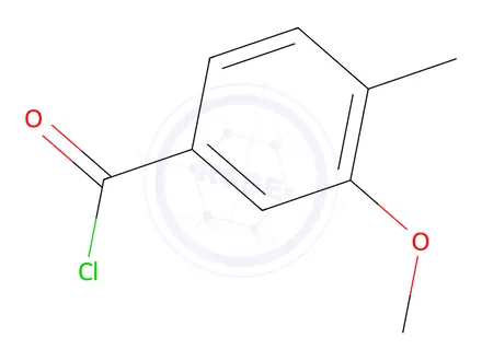 Chemical structure of 3-methoxy-4-methylbenzoyl chloride