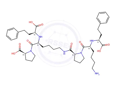 Chemical structure of Lisinopril Impurity 18