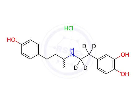 Chemical structure of rac Dobutamine-d4 Hydrochloride