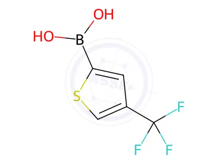 Chemical structure of (4-(Trifluoromethyl)thiophen-2-yl)boronic acid