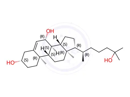 Chemical structure of 7β,25-dihydroxycholesterol