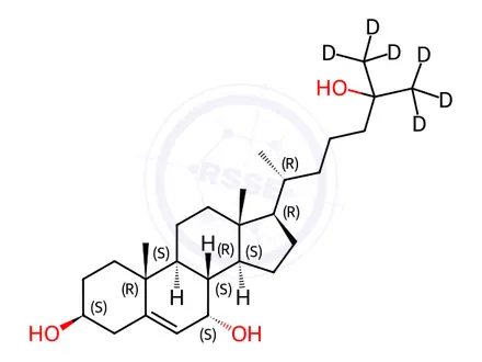 Chemical structure of 7alpha,25-dihydroxycholesterol-d6