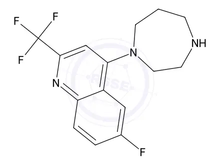 Chemical structure of 4-(1,4-Diazepan-1-yl)-6-fluoro-2-(trifluoromethyl)quinoline