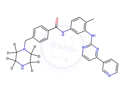 Chemical structure of N-Desmethyl Imatinib-[D8]