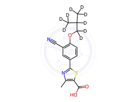 Chemical structure of Febuxostat-d9