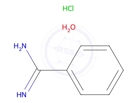 Chemical structure of Benzamidine Hydrochloride Hydrate
