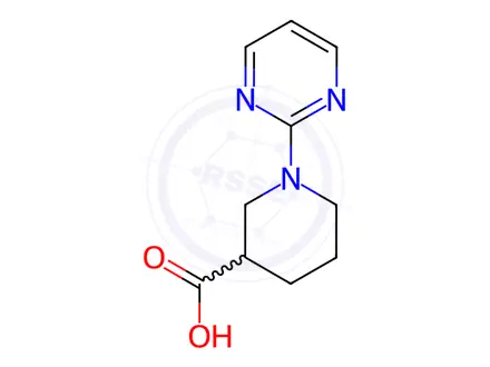 Chemical structure of 1-Pyrimidin-2-yl-piperidine-3-carboxylic acid