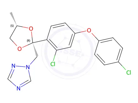 Chemical structure of (2R, 4S)-difenoconazole