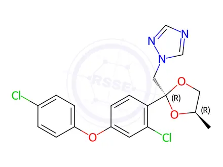 Chemical structure of (2R, 4R)-difenoconazole