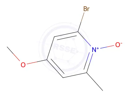 Chemical structure of 2-Bromo-4-methoxy-6-methylpyridine 1-oxide