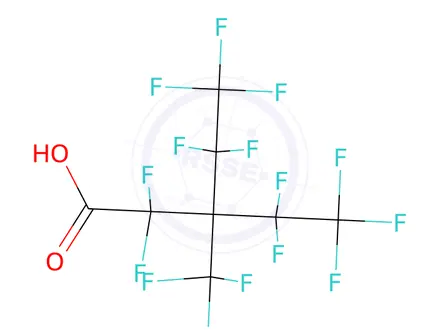Chemical structure of Pentanoic acid, 2,2,4,4,5,5,5-heptafluoro-3-(1,1,2,2,2-pentafluoroethyl)-3-(trifluoromethyl)-