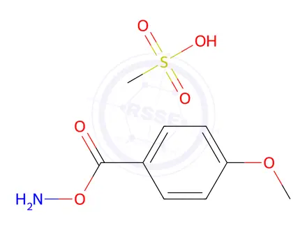 Chemical structure of O-(4-methoxybenzoyl)hydroxylamine methanesulfonate