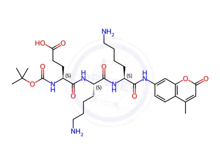 Chemical structure of Boc-Glu-Lys-Lys-AMC