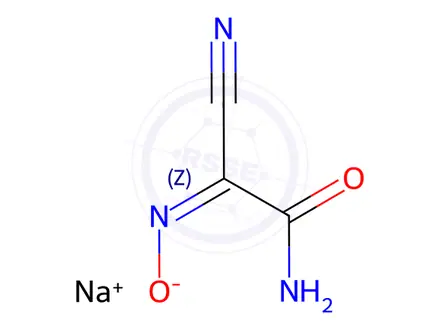 Chemical structure of 2-CYANO-2-HYDROXYIMINOACETAMIDE SODIUM SALT
