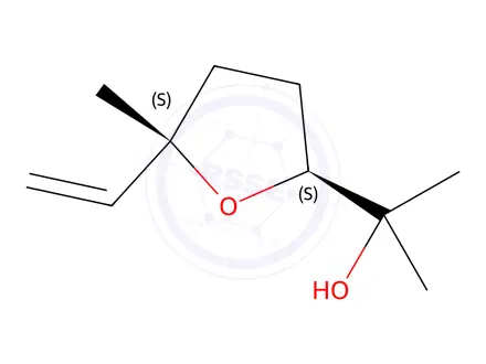 Chemical structure of Linalool oxide II (trans-furanoid)