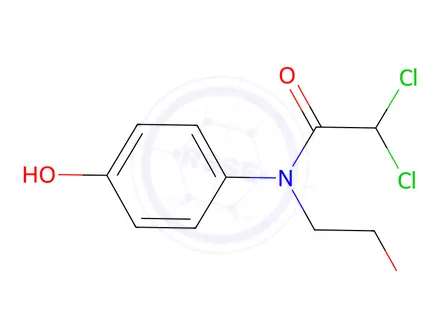 Chemical structure of 2,2-Dichloro-N-(2-hydroxyethyl)-N-(4-hydroxyphenyl)acetamide