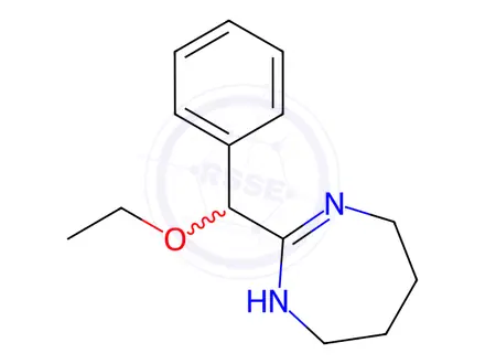 Chemical structure of 4,5,6,7-Tetrahydro-2-(α-ethoxybenzyl)-1H-1,3-diazepine